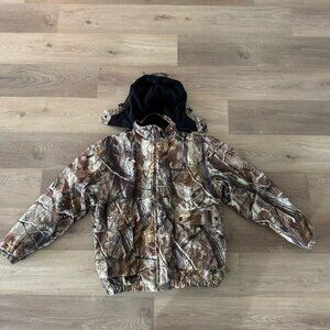 Mens Realtree Camo Winchester Full Zip hooded Jacket hunting outdoors hiking XL